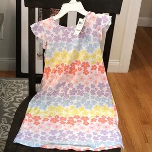 Girls flowered swing dress size L